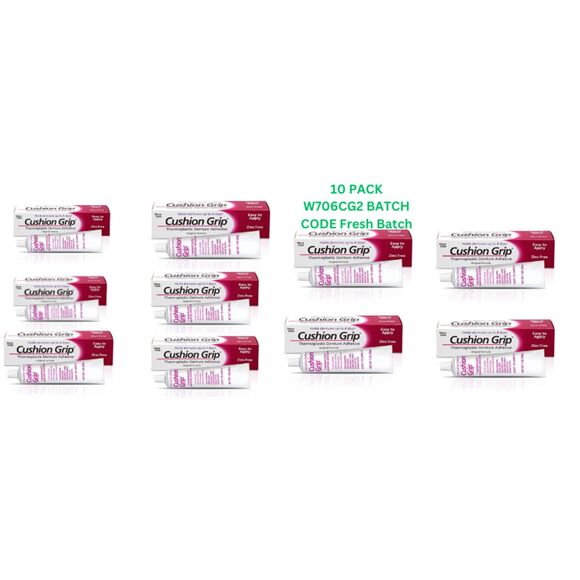 Cushion Grip Thermoplastic Denture Adhesive - 1 oz( Pack of 10boxes)
